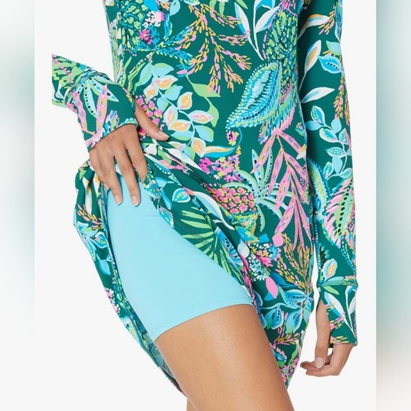 Lilly Pulitzer Jolena Dress UPF 50+ Multi Sunshine Jungle With Shorts Size Large - Picture 3 of 16